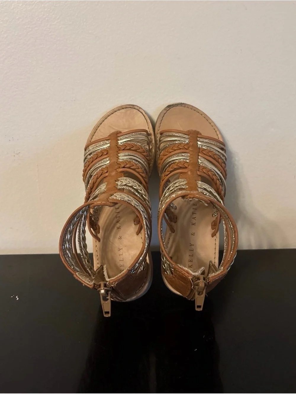 Kelly & Katie Girls Metallic Gladiator Sandals